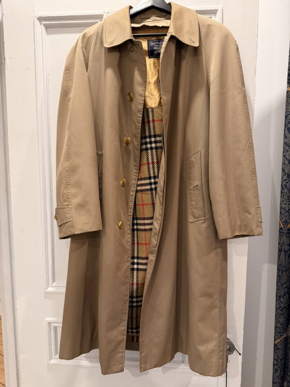 Burberry Trench Coat with Wool Liner - Khaki/Tan - 1990s